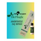 BIOMAGIC Saç Boyacım Mendil+Bio Magic Amonyaksız Saç Boyası 10.11 Yoğun Küllü Açık Sarı 60ml 30 Vol