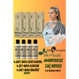 BIOMAGIC Saç Boyacım Mendil+Bio Magic Amonyaksız Saç Boyası 55.43 Ceviz Kabuğu & 20 Vol