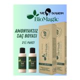 BIOMAGIC Saç Boyacım Mendil+Bio Magic Amonyaksız Saç Boyası 8.03 Açık Karamel X 2 Adet & 30 Vol