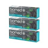 Biomed Charcoal Aktif Kömür Yumuşak Mineral Temizliği Beyazlatıcı 3x100 ml Diş Macunu
