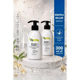 Bionatura Bio Natura Keratin & Kolajen Saç Dökülmesini Önlemeye Yardımcı Şampuan 300 ml X2 Avantajlı Set - Biotin Destekli Saç Bakım Şampuanı