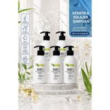 Bionatura Bio Natura Keratin & Kolajen Saç Dökülmesini Önlemeye Yardımcı Şampuan 300 ml X5 Avantajlı Set - Biotin Içeren Güçlendirici Saç Bakım Şampuan