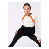 Biondina ARIZ X Boyner Bisiklet Yaka Basic Düz Bej Kadın Sweatshirt