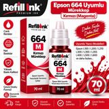 Bionet Teknik Epson L210 Uyumlu 664 Muadil Kırmızı Mürekkep