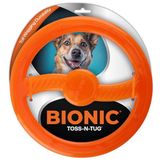 BIONIC Toss-N-Tug Köpek Oyuncağı - Yüksek Görünürlüklü Ultimate İkisi Bir Arada Köpek Oyuncağı, Hafif Çiğneme Makineleri için Hafif Tasarım