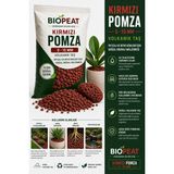 BioPeat 3 Litre Kırmızı Pomza 5-15 mm Volkanik Taş – Saksı, Peyzaj ve Bitki Kökleri İçin Doğal Drenaj Malzemesi
