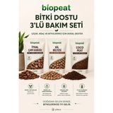 Biopeat 3'lü Bitki Bakım Seti 3 Lt – Ithal Çam Kabuğu + Kil Bilyesi + Cocohusk | Orkide, Saksı ve Bahçe Bitkileri Için - 3 Litre
