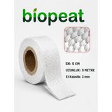 Biopeat Cam Elyaf Isı Yalıtım Bandı 5 Metre 50 mm – Egzoz Sargı Bezi - 50 mm x 5 m - 1 Adet