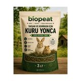 BioPeat Kuru Yonca 3 LT – Tavşan ve Kemirgenler İçin Doğal, Katkısız, Tozsuz Bitkisel Ürün