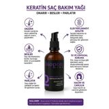 biopon Keratin Saç Bakım Yağı 100 ML – Onarıcı, Besleyici, Parlaklık Veren & Isı Koruyucu Profesyonel Saç Serumu