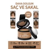 BİOREAL Saç Dolgunlaştırıcı Koyu Sarı Pudra | Seyrek Sakal Saçlar için Saç Fiberi | Suda Çıkmaz Boya