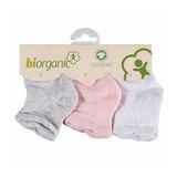 Biorganic Desenli Basic 3'lü Bebek Çorabı 68344