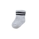 Biorganic Unisex Çizgili Tekli Bebek Çorabı 68458 Gri 0-6 Ay