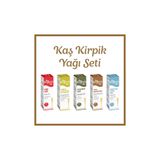 BiorganixLife Kaş Kirpik Yağı Seti (Hint,Ozon,Avokado,Tatlı Badem,Hindistan Cevizi) 20 ML 5'Lİ Set Damlalıklı