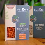 Biorootzo Organik Glutensiz Kırmızı Mercimek Sedani Makarna 200 g