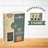Biorootzo Organik Glütensiz Vegan Yeşil Mercimek Artizan Bronz Kalıp Fusilli Makarna 200 gr x 3 Adet - 600 gr