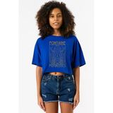 Bioshock Fontaine Futuristics Mavi Kadın Crop Tshirt