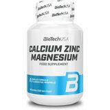 Biotech Usa Calcium Zinc Magnesium Mineral Complex Immune Health Energy Stress Management 100 Tablet