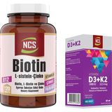 Biotin Cinko Vitamin B 120 Tablet Vitamin D3 K2 Damla
