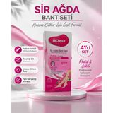 Biowet Pudralı Sir Ağda Bant Seti 41’Li Hassas Ciltler İçin Rosehip E Epilasyon Seti 1 Paket