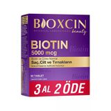 Bioxcin Beauty Biotin 5000 mcg 90 Tablet - 3 Al 2 Öde
