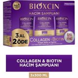 Bioxcin Collagen Biotin 3x300 ml Saç Dökülmesine Karşı Şampuan