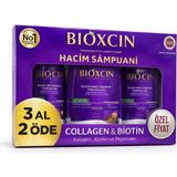 Bioxcin Collagen & Biotin Hacim Şampuanı 3’lü Set – Güçlendirici Etkili Tüm Saç Tipleri İçin