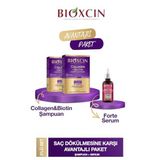 Bioxcin Collagen & Biotin Şampuan 2 Adet + Forte Serum 50 ml, Saç Dökülmesine Karşı Bakım Seti