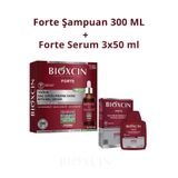 Bioxcin Forte Bitkisel Serum 3x50 ml + Forte Şampuan 300 ml + Yüz Temizleme Jeli 100 ml Set