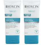Bioxcin Hydra Karma ve Yağlı Ciltler İçin Nemlendirici Yüz Kremi 50 ml – Hyaluronik Asit, Çay Ağacı Yağı, Aloe Vera, İpek Proteini – Sebum Dengeleyici & Matlaştırıcı (2 paketi)
