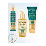 Bioxcin Keratin & Argan 1 ADET SIVI SAÇ KREMİ-1 ADET SAÇ YAĞI-1 ADET BAKIM KREMİ-1 ADET YÜZ TEMİZLEME JELİ