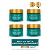 Bioxcin Keratin & Argan Onarıcı Bakım Maskesi 225 Ml 4 Adet