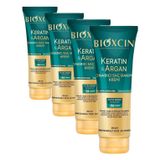 Bioxcin Keratin & Argan Onarıcı Saç Bakım Kremi – Yıpranmış ve Hasar Görmüş Saçlar İçin – 250 ml – BioComplex B11, Hidrolize Keratin ve Argan Yağlı (4 paketi)