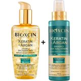 Bioxcin Keratin Argan Onarıcı Saç Bakım Yağı ve Sıvı Saç Kremi 150 ML Yıpranmış Saçlar İçin Besleyici