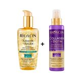 Bioxcin Keratin & Argan Saç Bakım Yağı 150ml + Collagen & Biotin Hacim Verici Sıvı Saç Kremi 150ml Seti
