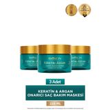 Bioxcin Keratin ve Argan Onarıcı Bakım 3x225 ml Saç Maskesi
