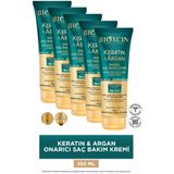 Bioxcin Keratin ve Argan Onarıcı Saç Bakım Kremi 250 ml x 5 Adet