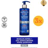 Bioxcin Men+ Sport 500 ml Saç Dökülmesine Karşı Kepek Şampuanı - 3 Adet (Toplam 1500 ml) - Dezenfektan Hediyeli (%72 Alkol)