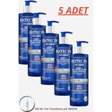 Bioxcin Men+ Sport Kepek + Saç Dökülmesine Karşı Şampuan, 5x500ml Set + Yüz Temizleme Jeli Hediye