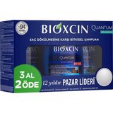 Bioxcin Quantum Şampuan 3 x 300 ml – Yağlı Saçlar Için Sebum Dengeleyici ve Saç Dökülmesi
