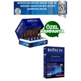 Bioxcin Quantum Serum 15x6 ml + Quantum Bio-Activ Şampuan 300 ml Saç Bakım Seti, Kuru-Normal Saçlar İçin