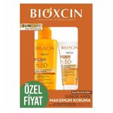Bioxcin Sun Care SPF50 Yüz 50 ml Güneş Kremi+Kuru ve Normal Cilt 200 ml Vücut Güneş Spreyi