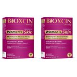 Bioxcin Women's Skin Tablet – Kolajen, Biotin, Glutatyon, Hyaluronik Asit ve Vitamin C İçeren Kadınlara Özel Cilt, Saç ve Tırnak Takviyesi – 30 Tablet (2 paketi)