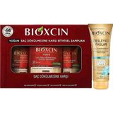 Bioxcin Yoğun Dökülme Karşıtı Bitkisel Forte Şampuan Seti 3 x 300 ml + Besleyici Yağlar Saç Kremi