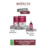 Bioxcin Yoğun Dökülmeler İçin Forte Şampuan 2 Adet ve Forte Serum 50 ml Tanışma Paketi, frtsamset