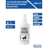 Bioxi Animal Health, Atlar Için Deri, Meme, Göz ve Kulak Bakım Solüsyon Steroidsiz & Antibiyotiksiz 250 ml