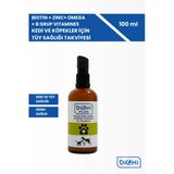 Bioxi Biotin, Omega Destekli, Kedi ve Köpek İçin, Tüy Sağlığı Takviye Edici Gıda 100 ml