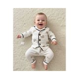 Bip Baby Ayı Baskılı Çizgili Kumaş Pijama Takımı