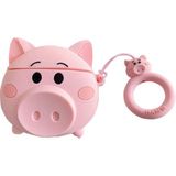 Bipower Airpods 1-2. Nesil Uyumlu Kılıf Cute Domuz Pembe - Renkli