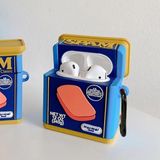 Bipower Airpods 1-2 Uyumlu Kılıf Spam Konserve Mavi - Renkli
